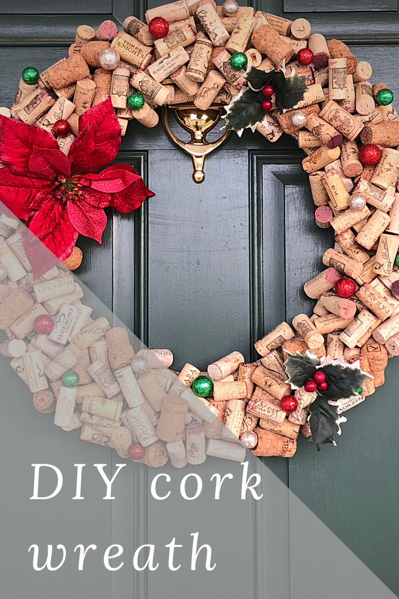 How to Make an Upcycled Wine Cork Wreath - My Humble Home and Garden