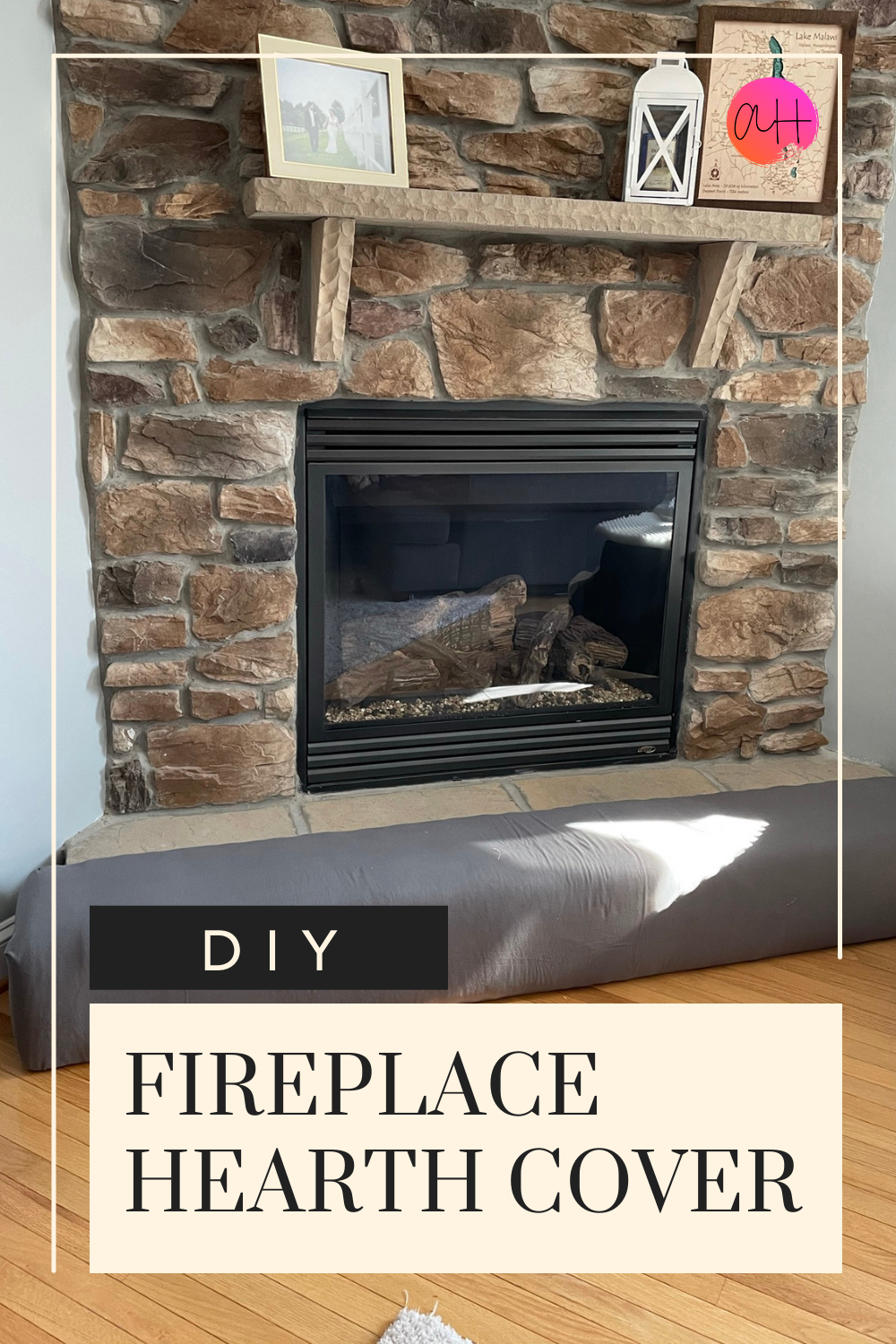 DIY fireplace bench